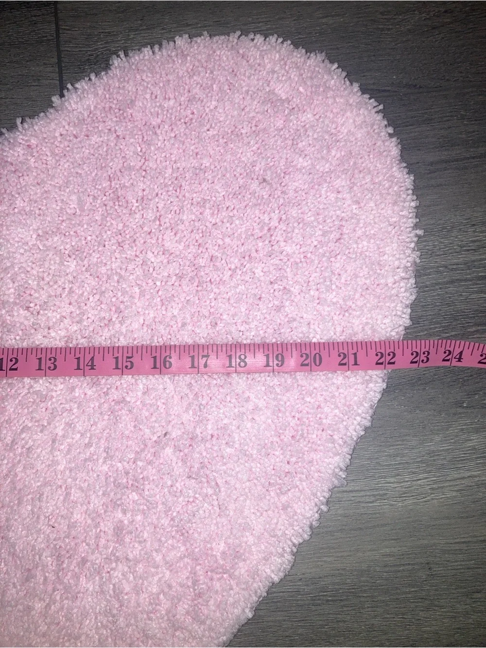 Pink Heart Shape Bath Rug